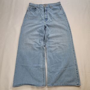 Snacks! High Waisted Funnel Ankle Nothing Else Like It Jeans Womens 34 In Blue